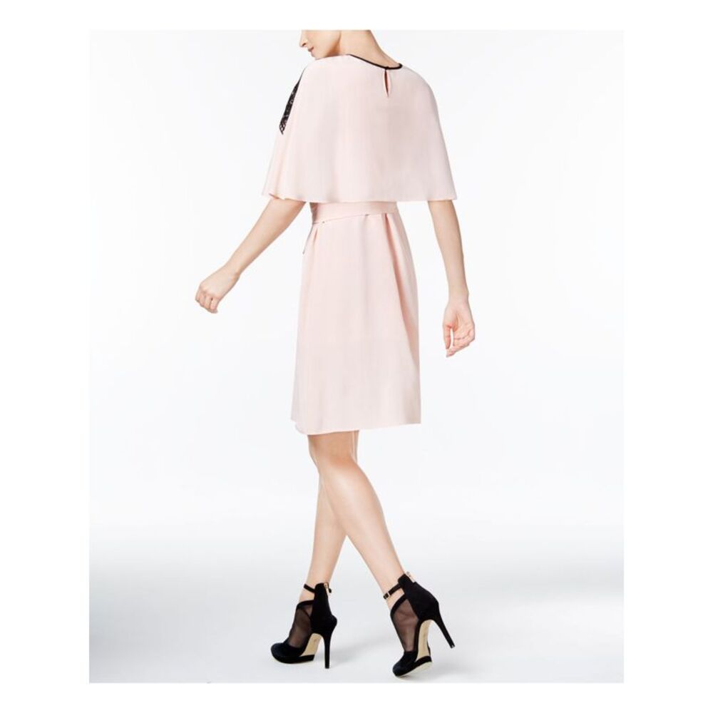 YYIGAL Womens Pink Sleeveless Jewel Neck Above The Knee Dress Size: S - Picture 2 of 4